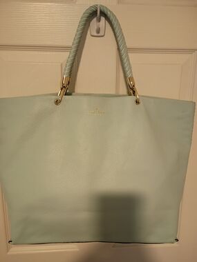 Kate Spade Seafoam Bluegreen Butter Soft Pebble Leather Tote NWOT